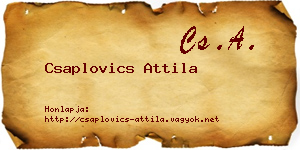 Csaplovics Attila névjegykártya